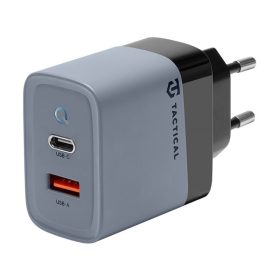   Tactical Microgrid töltő adapter USB-A+ USB-C, GaN, 45W, szürke