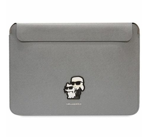 Karl Lagerfeld Sleeve Saffiano Karl&Choupette KLCS14SAKCPMG 14" laptop tok, ezüst