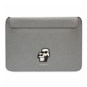   Karl Lagerfeld Sleeve Saffiano Karl&Choupette KLCS16SAKCPMG 16" laptop tok, ezüst