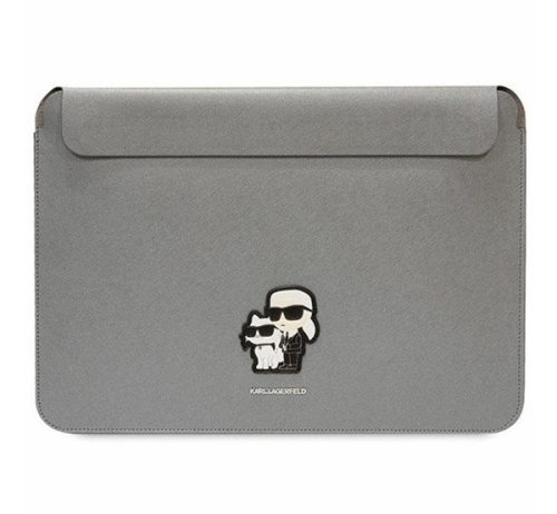 Karl Lagerfeld Sleeve Saffiano Karl&Choupette KLCS16SAKCPMG 16" laptop tok, ezüst