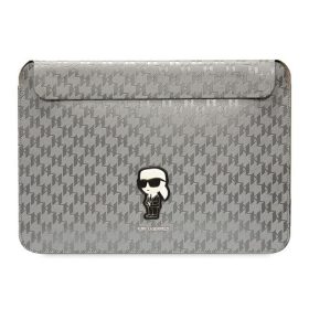   Karl Lagerfeld Sleeve Saffiano Monogram Ikonik KLCS14SAKHPKG 14" laptop tok, ezüst