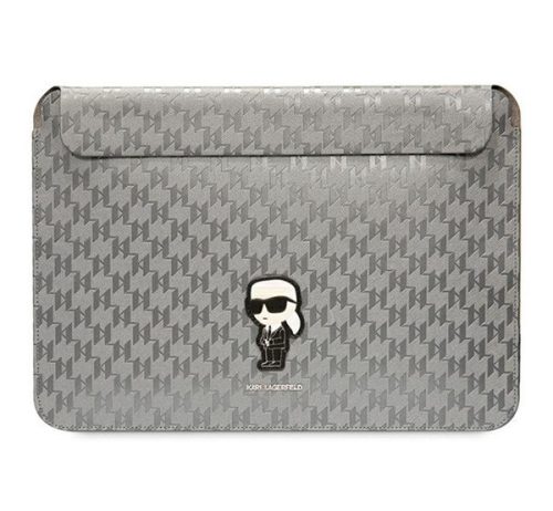 Karl Lagerfeld Sleeve Saffiano Monogram Ikonik KLCS14SAKHPKG 14" laptop tok, ezüst