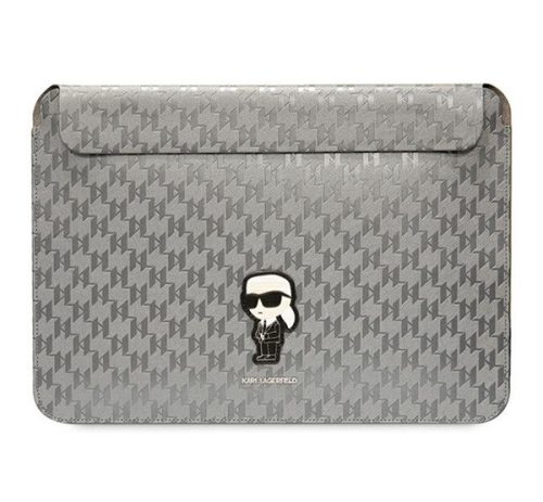 Karl Lagerfeld Sleeve Saffiano Monogram Ikonik KLCS14SAKHPKG 14" laptop tok, ezüst