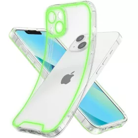  Apple iPhone 14 foszforeszkáló / sötétben világító szilikon tok, zöld