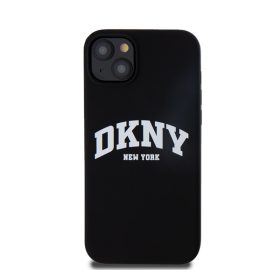   DKNY Liquid Silicone Arch Logo MagSafe iPhone 15 Plus hátlap tok, fekete