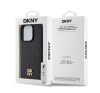 DKNY PU Leather Repeat Pattern Stack Logo iPhone 14 Pro Max Magsafe hátlap tok, fekete
