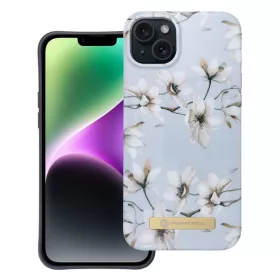   Forcell F-Protect Mirage Apple iPhone 14 Plus Magsafe kompatibilis hátlap tok, tavaszi virágok, levander szürke