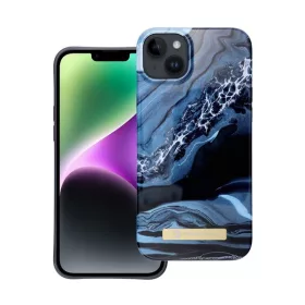   Forcell F-Protect Mirage Apple iPhone 14 Plus Magsafe kompatibilis hátlap tok, márvány minta, kék