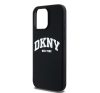 DKNY Liquid Silicone White Printed Logo Apple iPhone 13 Pro Max Magsafe hátlap tok, fekete, DKHMP13XSNYACH