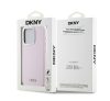 DKNY Liquid Silicone Small Metal Logo Apple iPhone 14 Pro Magsafe hátlap tok, rózsaszín,  DKHMP14LSMCHLP