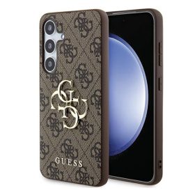   Guess 4G Big Metal Logo Samsung Galaxy A35 hátlap tok, barna, CSA354GMGBR
