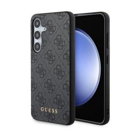   Guess 4G Metal Gold Logo Samsung Galaxy A35 hátlap tok, fekete, GUOHCSA35G4GFGR