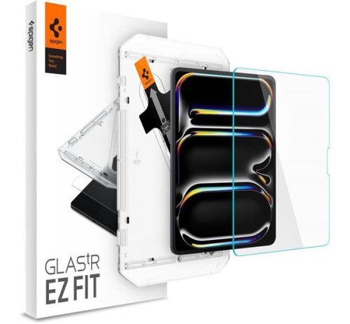 Spigen Glas.tR EZ Fit iPad Pro 13" (2024 / 2025) tempered glass kijelzővédő fólia felhelyező kerettel