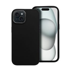   Frame iPhone 15 közepesen ütésálló tok kameravédő kerettel, fekete