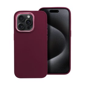   Frame iPhone 15 Pro közepesen ütésálló tok kameravédő kerettel, lila