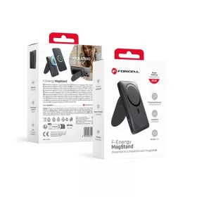   Forcell F-energy F10K2 MagSafe kompatibilis power bank / Power bank / külső akkumulátor, fekete (PD QC3.0 5A/20W/10 000 mAh)