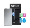 Apple iPhone 17E / 16E / 14 / 13 / 13 Pro, 5D Full Glue betekintésgátló tempered glass kijelzővédő üvegfólia, fekete