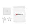 Forcell 4in1 univerzális töltő, Power bank / külső akkumulátor / power bank vezeték nélküli töltéssel, USB/USB-C, (15W/8000mAh) fehér