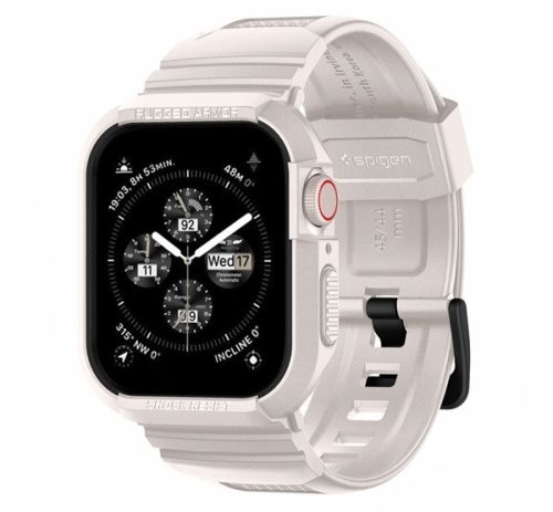 Spigen Rugged Armor Pro Apple Watch 9 / 8 / 7 45mm / SE (2nd / 1st Gen) / 6 / 5 / 4 44mm tok, bézs