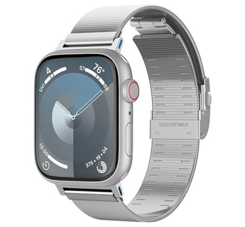Spigen Sleek Link Apple Watch Ultra 3 / 2 / 1 49mm 10 46mm / 9 / 8 / 7 45mm / SE (2 / 1) / 6 / 5 / 4 44mm / 3 / 2 / 1 42mm szíj, ezüst