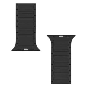   Tactical MagBand Apple Watch 42/44/45/49 mágneses szilikon szíj, fekete
