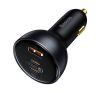 Baseus Qualcomm autós szivargyújtó töltő, USB, 2xUSB-C, 160W, szürke