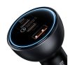 Baseus Qualcomm autós szivargyújtó töltő, USB, 2xUSB-C, 160W, szürke