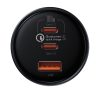 Baseus Qualcomm autós szivargyújtó töltő, USB, 2xUSB-C, 160W, szürke