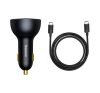 Baseus Qualcomm autós szivargyújtó töltő, USB, 2xUSB-C, 160W, szürke