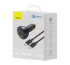 Baseus Qualcomm autós szivargyújtó töltő, USB, 2xUSB-C, 160W, szürke