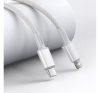 Baseus USB-C / Lightning töltő- és adatkábel, nagy sűrűségű fonott, 20 W, PD, 2 m, fehér