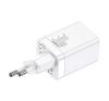 Baseus Super Si Pro gyorstöltő USB-A+ USB-AUSB-C, 30W, fehér