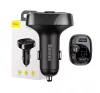 Baseus T típusú Bluetooth 2xUSB-A microSD FM adó, fekete