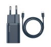 Baseus Super Si gyorstöltő 1C 20W, 1 m-es USB-C / Lightning kábellel, kék