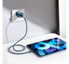 Baseus Super Si gyorstöltő 1C 20W, 1 m-es USB-C / Lightning kábellel, kék
