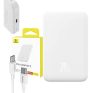 Baseus Mágneses Mini Powerbank, 5000mAh, USB-C, 20W, fehér