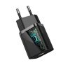 Baseus Super Si USB-AUSB-C gyorstöltő 1 m-es USB-AUSB-C-Lightning kábellel, 20W, fekete