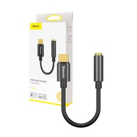 Baseus L54 USB-C audioadapter + 3,5 mm-es mini jack, fekete