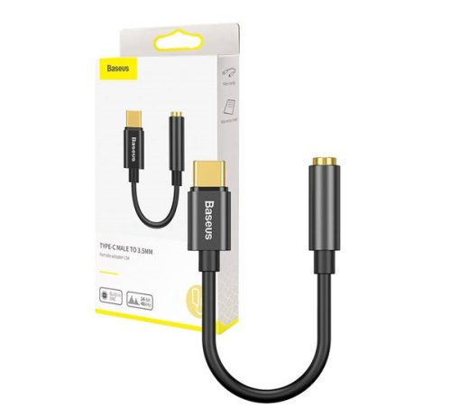 Baseus L54 USB-C audioadapter + 3,5 mm-es mini jack, fekete