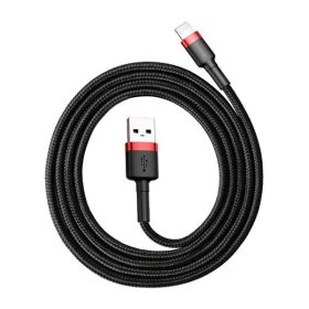   Baseus Cafule USB / Lightning töltő- és adatkábel, 1,5A, 2m, fekete-piros
