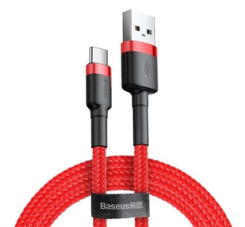 Baseus Cafule USB / USB-C töltő- és adatkábel 2A, 2m, piros