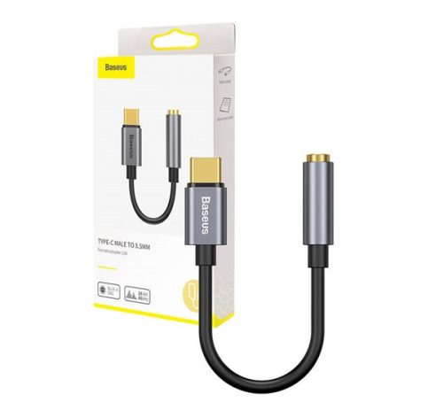 Baseus L54 USB-C audioadapter + 3,5 mm-es mini jack csatlakozó, szürke