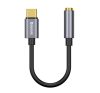Baseus L54 USB-C audioadapter + 3,5 mm-es mini jack csatlakozó, szürke
