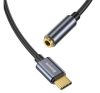 Baseus L54 USB-C audioadapter + 3,5 mm-es mini jack csatlakozó, szürke