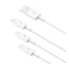 Baseus Superior Series 3in1 töltő- és adatkábel, USB / microUSB / USB-C / Lightning, 3,5 A, 1,2 m, fehér