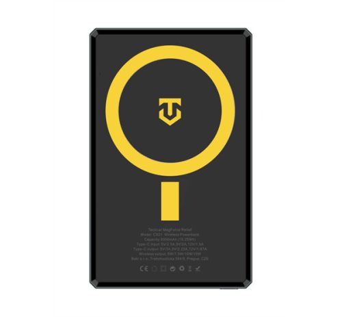 Tactical MagForce Relief Magsafe kompatibilis Power bank / külső akkumulátor / power bank, 5000mAh, ezüst/fekete