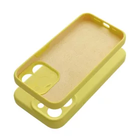 2mm Apple iPhone 15 szilikon hátlap tok, sárga