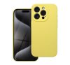 2mm Apple iPhone 15 Pro Max szilikon hátlap tok, sárga