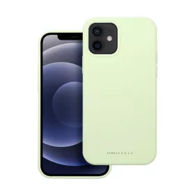   Roar Apple iPhone 12 prémium szilikon tok velúr béléssel, világoszöld