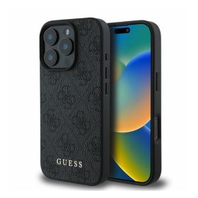   Guess 4G Classic Apple iPhone 16 Pro Max hátlap tok, fekete/barna GUHCP16XG4GFGR